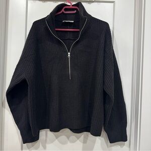 Everlane Felted Merino Half Zip Sweater